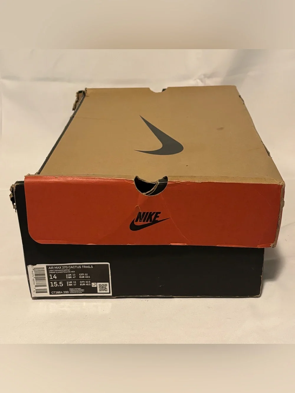 Nike Air Max 270 React ENG Travis Scott Cactus Trails CT2864-200 Men’s Size 14